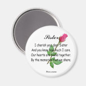 PERSONALIZE SISTER -MAGNET MAGNEET (Voorkant / Achterkant)