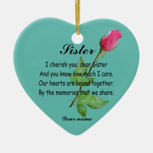 PERSONALIZE SISTER- ORNAMENT (Voorkant)