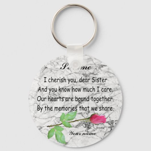 PERSONALIZE SISTER-SLEUTELHANGER SLEUTELHANGER (Voorkant)