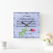 PERSONALIZE SISTER VIERKANTE KLOK (Huis)