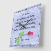 PERSONALIZE SISTER VIERKANTE KLOK (Hoek)