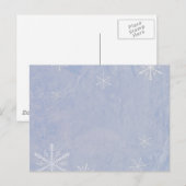 PERSONALIZE Snowflake Paper 3 - Original Blue Briefkaart (Voorkant / Achterkant)
