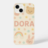 personalize Soft Pastel Cute Phone Case with Name iPhone Hoesje (Achterkant)