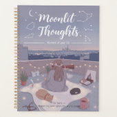 Personalize Stargazing Moonlit Cute Back to School Planner (Voorkant)