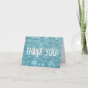 Personalize: Swimming Pool Water - Summer Abstract Bedankkaart
