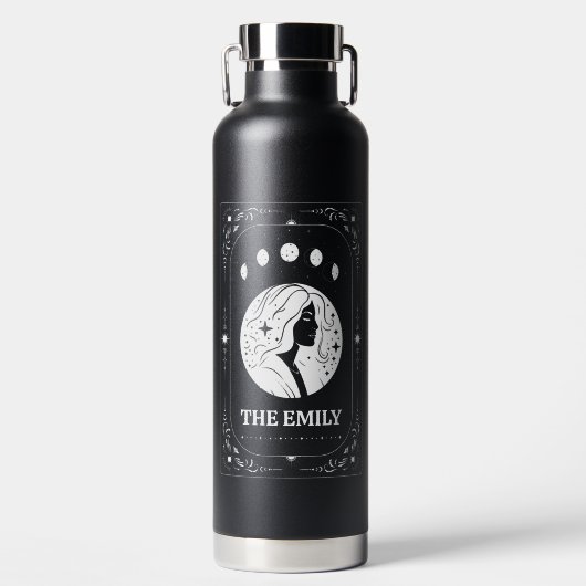Personalize Tarot Add Name Custom Text Zodiac Sign Waterfles (Voorkant)