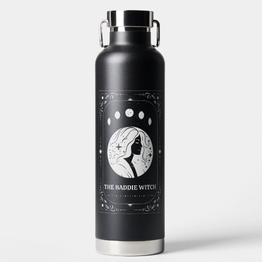 Personalize Tarot Custom Text Zodiac Whimsy Moon Waterfles (Voorkant)