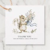 Personalize Thank You Squirrel Baby Shower  Bedankjes Labels (Voorkant)