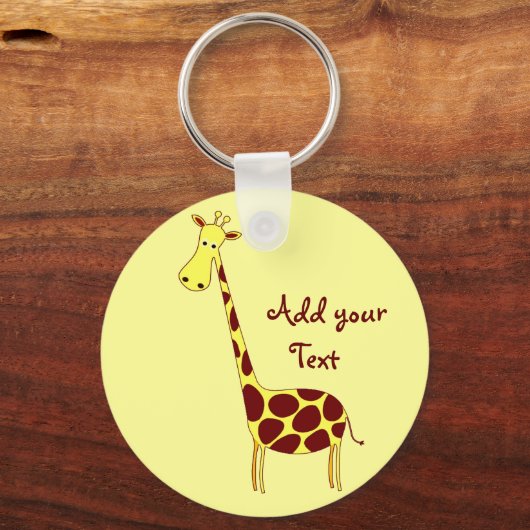 Personalize this Cute Giraffe Design Keychain (Achterkant)