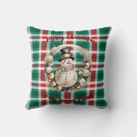 Personalize this Unique Christmas Throw Pillow  Kussen (Achterkant)