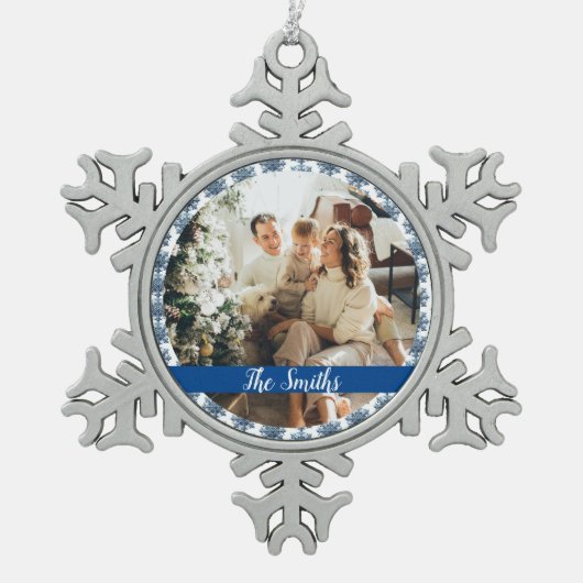 Personalize Tin Sneeuwvlok Ornament (Voorkant)