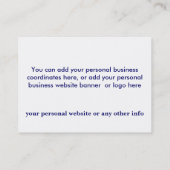 PERSONALIZE VADERDAG MASONISCH VISITEKAARTJE (Achterkant)