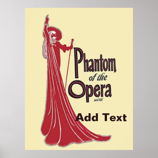 Personalize Vintage Opera Poster (Voorkant)
