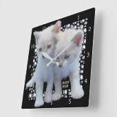 PERSONALIZE* VOEGT DE FOTO SQUARE WALL CLOCK VAN P VIERKANTE KLOK (Hoek)