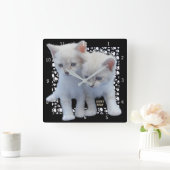 PERSONALIZE* VOEGT DE FOTO SQUARE WALL CLOCK VAN P VIERKANTE KLOK (Huis)