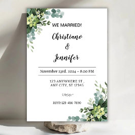 Personalize We married Invitation Kaart