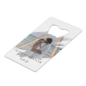 Personalize Wedding Creditkaart Flessenopener (Voorkant Gekanteld)