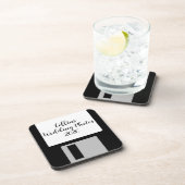 Personalize Wedding Photos Floppy Disk Coaster - 6 Bier Onderzetter (Rechterzijde)