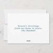 Personalize Winter Evergreen in Black and White Feestdagenkaart (Achterkant)