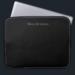 Personalize With Name Black Laptop Sleeve<br><div class="desc">Style: Neoprene Laptop Sleeve 15 inch Protect your laptop with a custom laptop sleeve. Made with 100% neoprene, these lightweight and water resistant sleeves look great with your photos, text, or designs. Great for travel or just day-to-day use, custom laptop sleeves come in three sizes to fit your device and...</div>