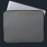 Personalize With Name Gray   Orange Laptop Sleeve<br><div class="desc">Style: Neoprene Laptop Sleeve 15 inch Protect your laptop with a custom laptop sleeve. Made with 100% neoprene, these lightweight and water resistant sleeves look great with your photos, text, or designs. Great for travel or just day-to-day use, custom laptop sleeves come in three sizes to fit your device and...</div>