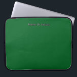 Personalize With Name Initials Green   Laptop Sleeve<br><div class="desc">Style: Neoprene Laptop Sleeve 15 inch Protect your laptop with a custom laptop sleeve. Made with 100% neoprene, these lightweight and water resistant sleeves look great with your photos, text, or designs. Great for travel or just day-to-day use, custom laptop sleeves come in three sizes to fit your device and...</div>