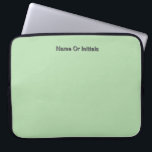 Personalize With Name Initials Mint Green Laptop Sleeve<br><div class="desc">Style: Neoprene Laptop Sleeve 15 inch Protect your laptop with a custom laptop sleeve. Made with 100% neoprene, these lightweight and water resistant sleeves look great with your photos, text, or designs. Great for travel or just day-to-day use, custom laptop sleeves come in three sizes to fit your device and...</div>