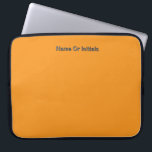 Personalize With Name Initials Orange Laptop Sleeve<br><div class="desc">Style: Neoprene Laptop Sleeve 15 inch Protect your laptop with a custom laptop sleeve. Made with 100% neoprene, these lightweight and water resistant sleeves look great with your photos, text, or designs. Great for travel or just day-to-day use, custom laptop sleeves come in three sizes to fit your device and...</div>