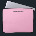 Personalize With Name Initials Pink Laptop Sleeve<br><div class="desc">Style: Neoprene Laptop Sleeve 15 inch Protect your laptop with a custom laptop sleeve. Made with 100% neoprene, these lightweight and water resistant sleeves look great with your photos, text, or designs. Great for travel or just day-to-day use, custom laptop sleeves come in three sizes to fit your device and...</div>
