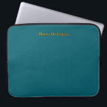 Personalize With Name Initials Teal Laptop Sleeve<br><div class="desc">Style: Neoprene Laptop Sleeve 15 inch Protect your laptop with a custom laptop sleeve. Made with 100% neoprene, these lightweight and water resistant sleeves look great with your photos, text, or designs. Great for travel or just day-to-day use, custom laptop sleeves come in three sizes to fit your device and...</div>