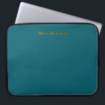 Personalize With Name Initials Teal     Laptop Sleeve<br><div class="desc">Style: Neoprene Laptop Sleeve 15 inch Protect your laptop with a custom laptop sleeve. Made with 100% neoprene, these lightweight and water resistant sleeves look great with your photos, text, or designs. Great for travel or just day-to-day use, custom laptop sleeves come in three sizes to fit your device and...</div>