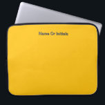 Personalize With Name Initials Yellow Laptop Sleeve<br><div class="desc">Style: Neoprene Laptop Sleeve 15 inch Protect your laptop with a custom laptop sleeve. Made with 100% neoprene, these lightweight and water resistant sleeves look great with your photos, text, or designs. Great for travel or just day-to-day use, custom laptop sleeves come in three sizes to fit your device and...</div>