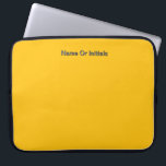 Personalize With Name Initials Yellow      Laptop Sleeve<br><div class="desc">Style: Neoprene Laptop Sleeve 15 inch Protect your laptop with a custom laptop sleeve. Made with 100% neoprene, these lightweight and water resistant sleeves look great with your photos, text, or designs. Great for travel or just day-to-day use, custom laptop sleeves come in three sizes to fit your device and...</div>