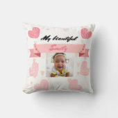Personalize with your baby's name and picture. kussen (Voorkant)