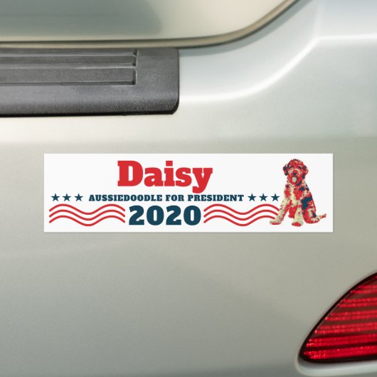 Personalize Your Dog's Name for President 2020 Bumpersticker (Op auto)