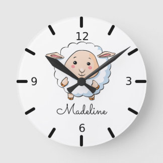 Personalize Your Own Baby Sheep Ronde Klok