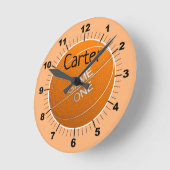Personalize your own basketbal round clock ronde klok (Hoek)