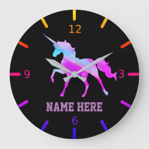 Personalize Your Own Colorful Unicorn Grote Klok