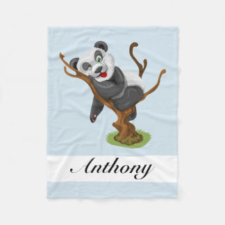 Personalize Your Own Cute Baby Panda Fleece Deken