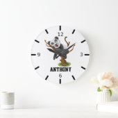 Personalize Your Own Cute Baby Panda Grote Klok (Huis)