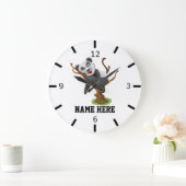Personalize Your Own Cute Baby Panda Grote Klok (Huis)