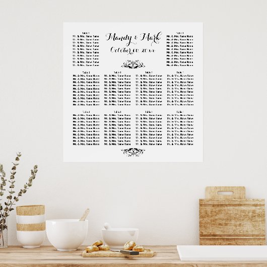 PERSONALIZE ZITTING | Verloving voor weddenschappe Poster (Keuken)