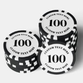 Personalized 100 Numbered Poker Chips (Opstapeling)
