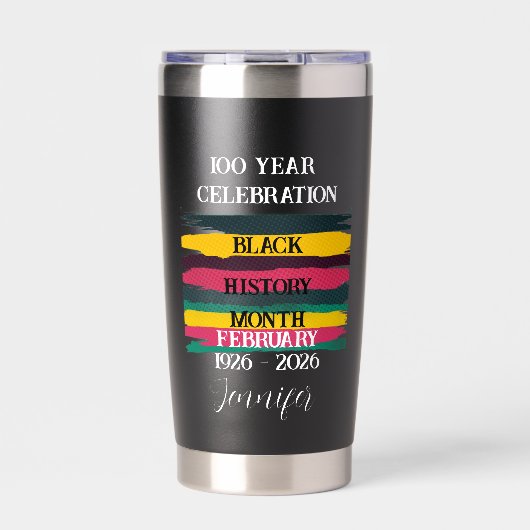 Personalized 100 years celebration black history  geïsoleerde drinkbeker (Voorkant)