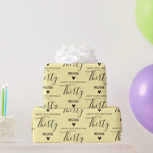 Personalized 10th 20th 30th 40th 50 Birthday Party Cadeaupapier (Feestgeschenken)