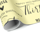 Personalized 10th 20th 30th 40th 50 Birthday Party Cadeaupapier (Rol Hoek)