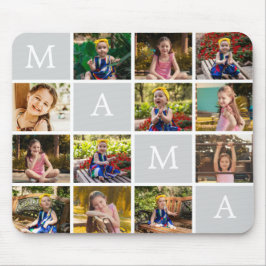 Personalized 12 Photo Collage with Custom Text Muismat
