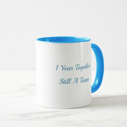 Personalized 1 Year Together Mug Mok (Voorkant rechts)