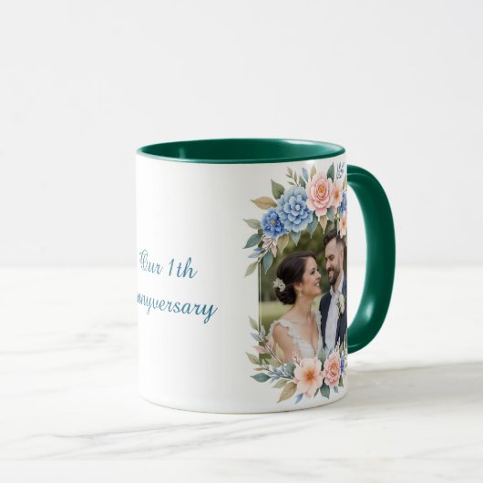 Personalized 1st Anniversary Photo Mug Mok (Voorkant rechts)