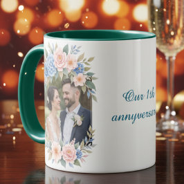 Personalized 1st Anniversary Photo Mug Mok